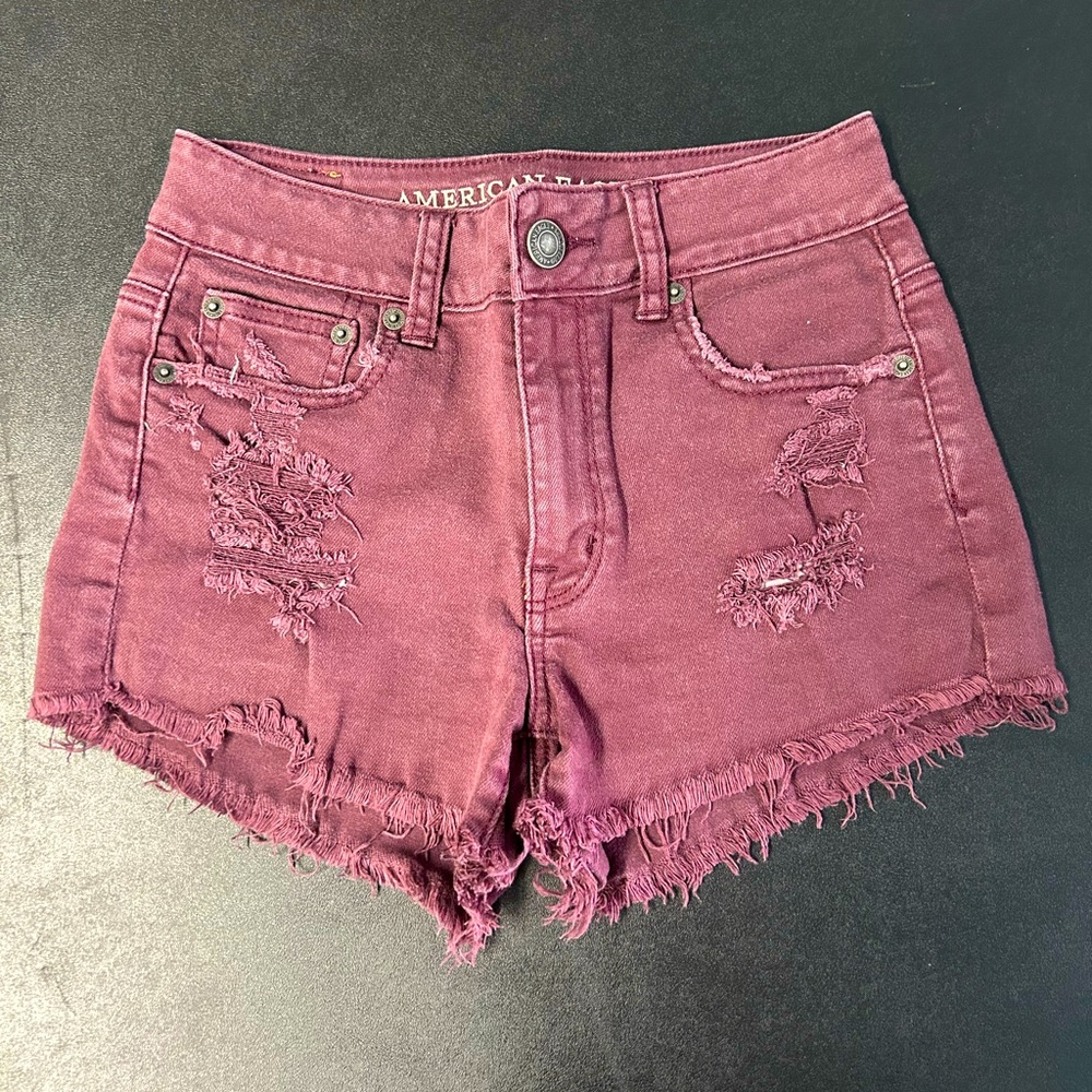 American Eagle distressed denim shorts